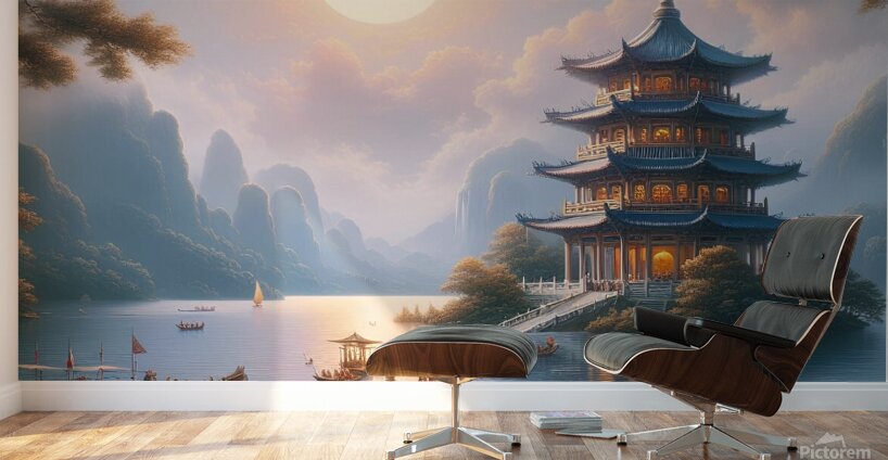 Enchanted Evening at the Mystic Pagoda Wall Murals