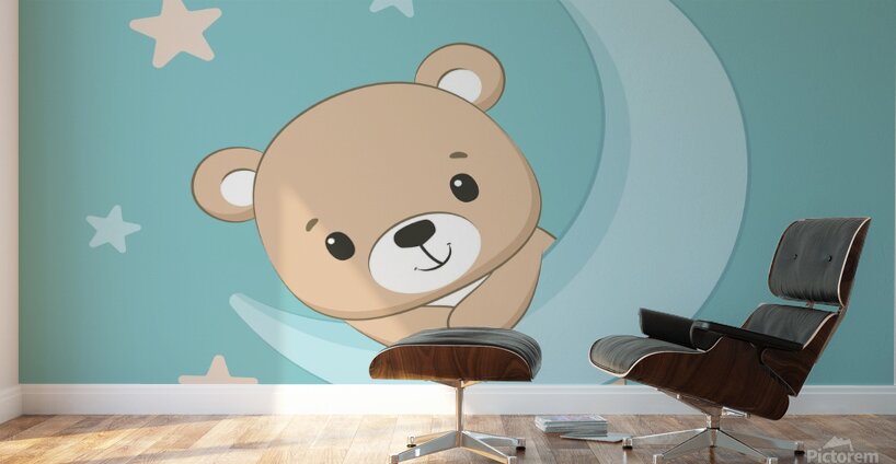 Baby Bear blue 1 Wall Murals