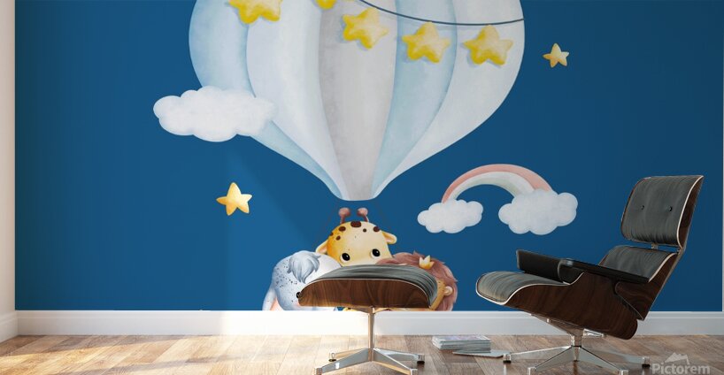 Baby animal In the sky 3 1 Wall Murals