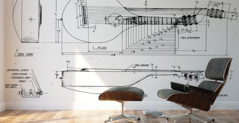 QVT 1053 – Vintage Patent Illustrations Swedish Wall Murals