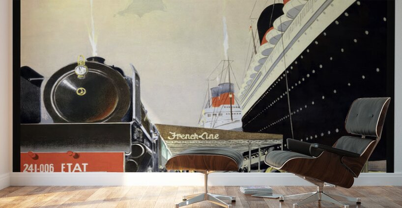 QVT 1115 – Vintage stock graphics vintage trave Wall Murals