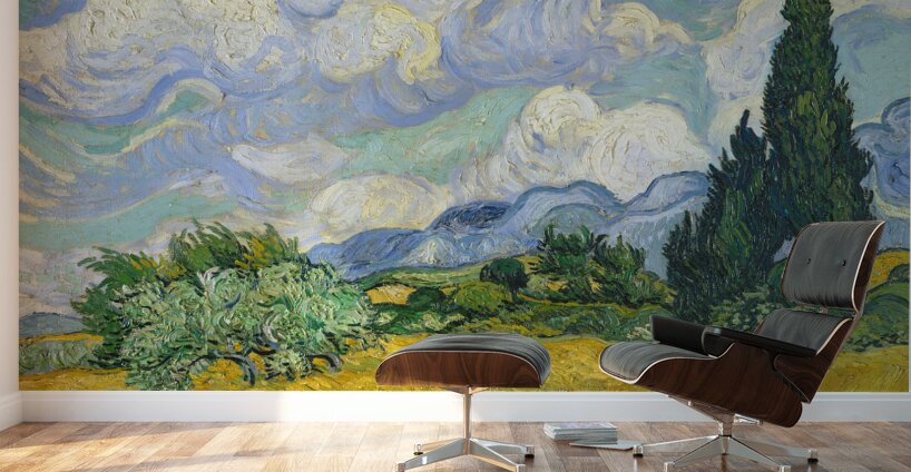QCL 1200 – Wheat Field with Cypresses 1889 Vinc Wall Murals