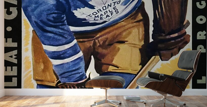 1938 toronto maple leafs hockey program art Wall Murals