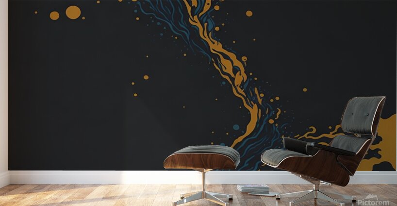 abstract liquid paint dynamic Wall Murals