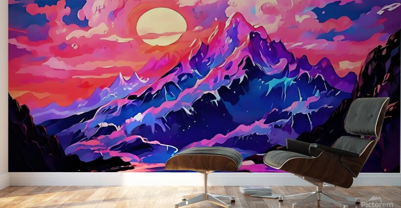 Sunlit Inferno: Majesty Above the Molten Realm Wall Murals