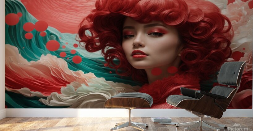 minimalism close up portrait pinup woman Wall Murals