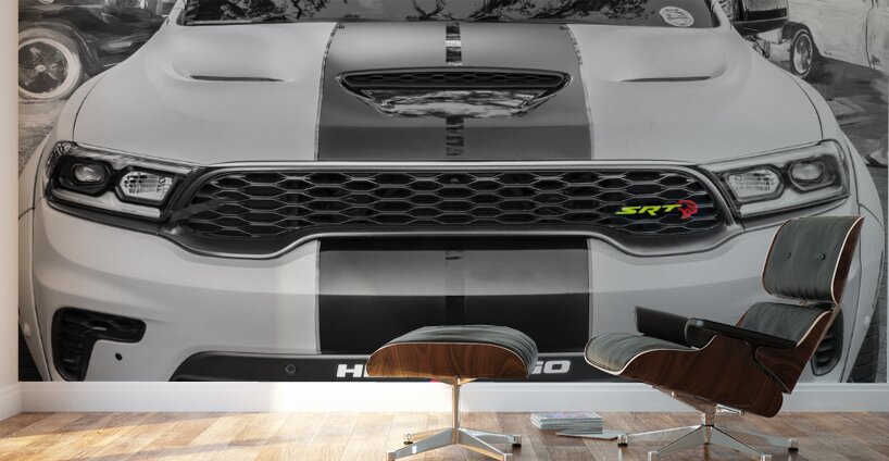 2021 Green Dodge Durango Hellcat SRT X 8 Wall Murals