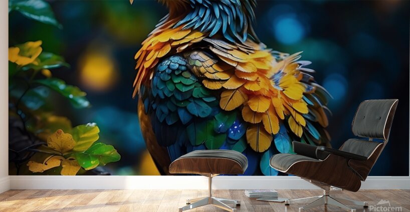 A colorful phoenix bird Wall Murals