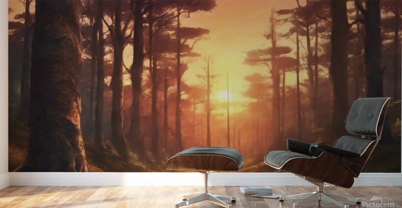 808092 Pictures of a forest at sunset  xl 1024 v1 Wall Murals