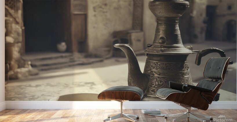 828323 hot tea drink with shisha with light color Wall Murals