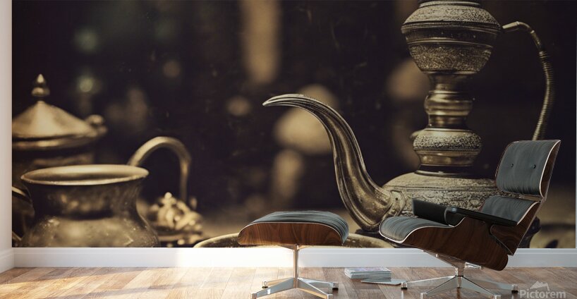 919881 hot coffee drink in old fashion glass ware Wall Murals