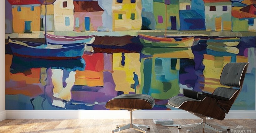 REFLECTIONS IN THE HARBOR Wall Murals