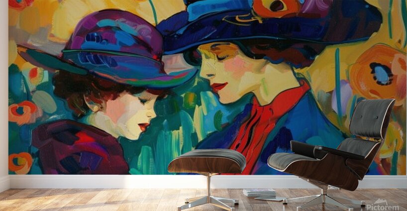 WHISPERED SECRETS AMONGST THE FLORALS Wall Murals