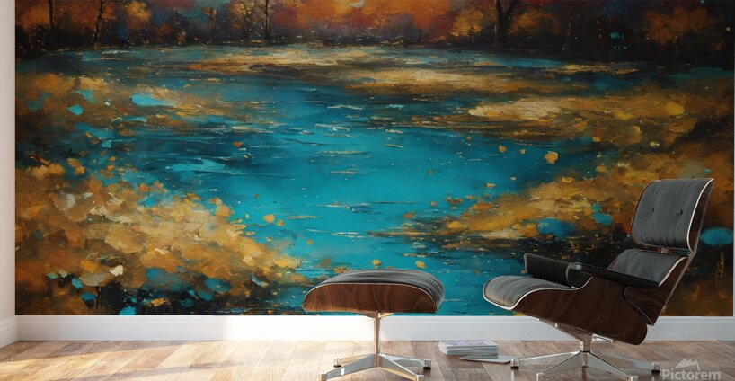 Moon profile   Halftone pattern  Wall Murals