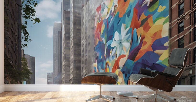 mural stretching across several city blocks Wall Murals