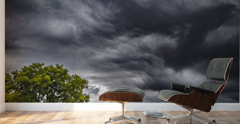 Old Barn on a Stormy Day Wall Murals