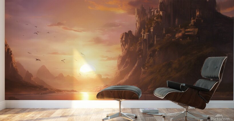 Unleash your creativity and explore the world of sunset paint art Wall Murals