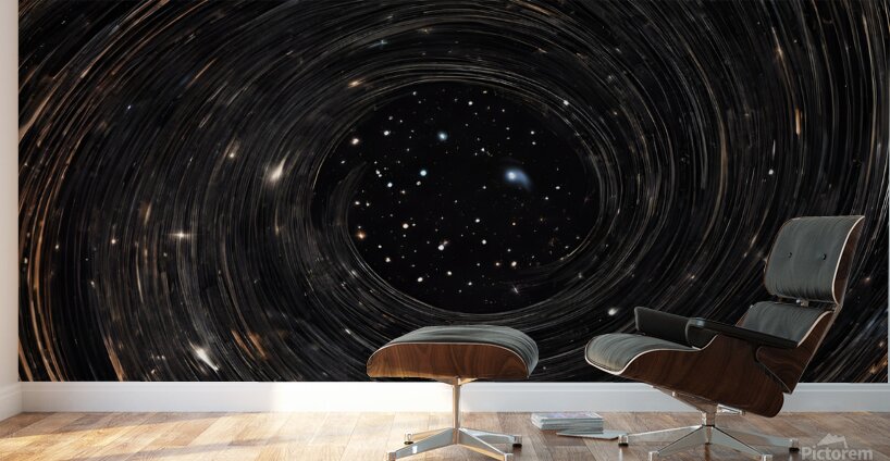 Cosmic swirl of stars and galaxies  Wall Murals