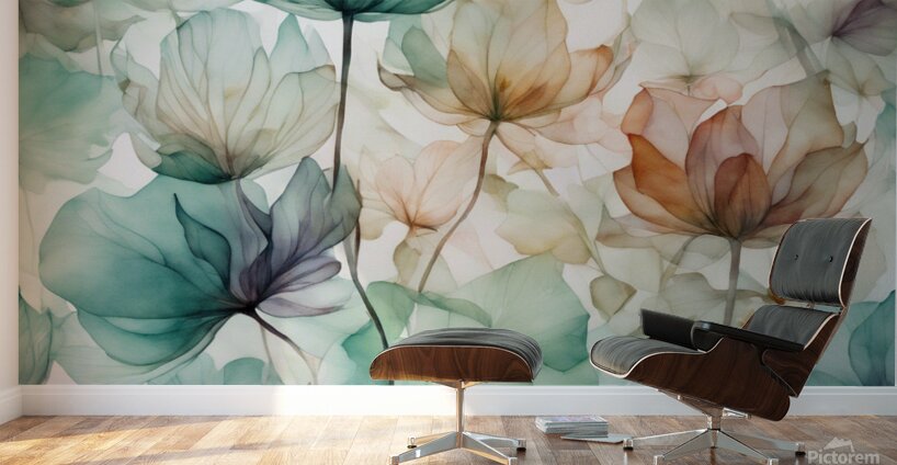  A stunning watercolor illustration featurin Wall Murals