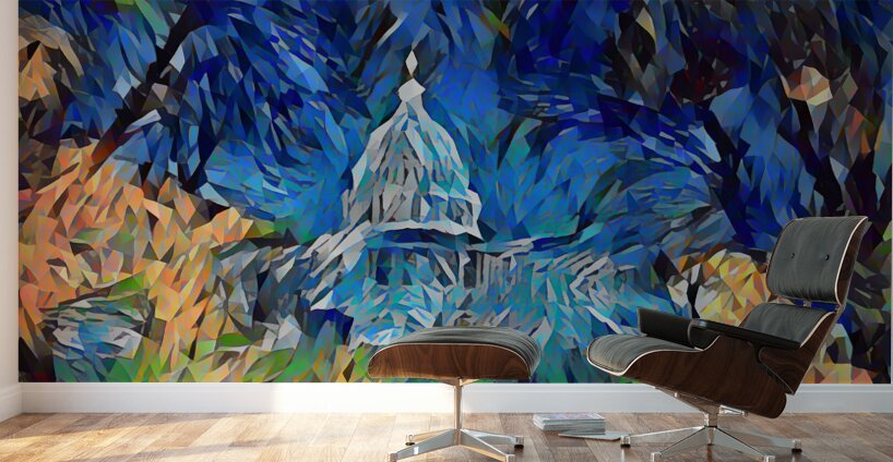 ArtXcl 185 Washington polyart style Wall Murals