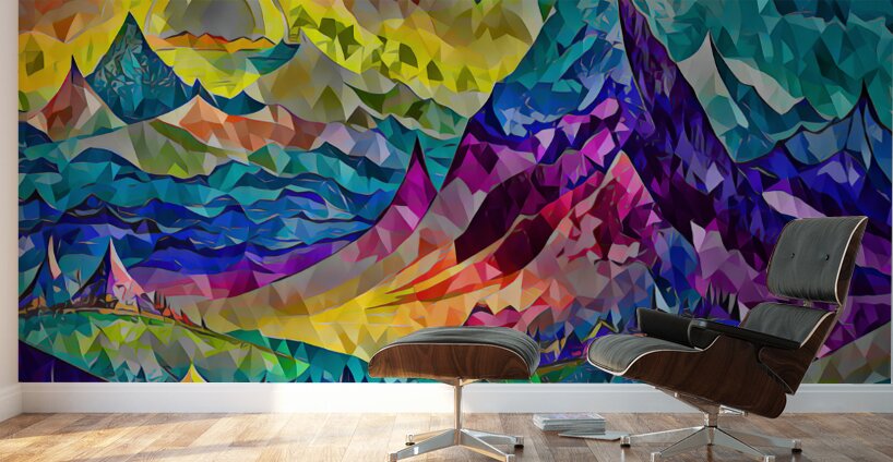 ArtXcl 094 Mountain illustration polyart Wall Murals