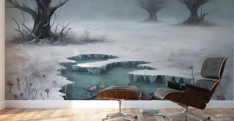 Chiaroscuro Blossoms: The Dance of Light and Shadow Wall Murals