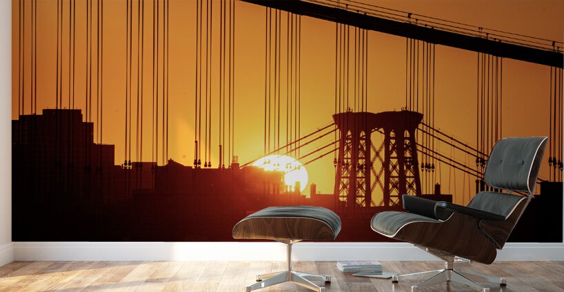 Manhatten Sun Rising Wall Murals