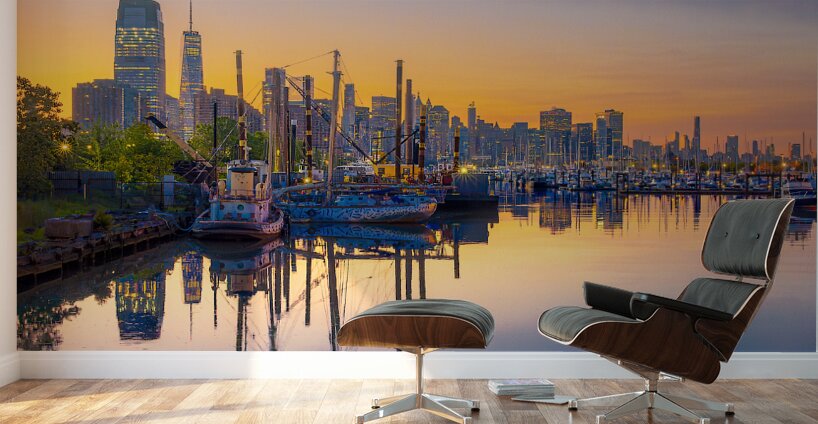 Jersey City Sunrise Wall Murals