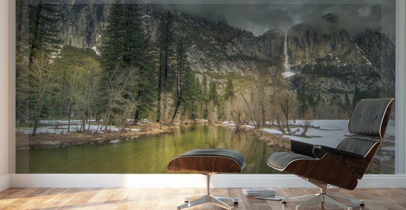 Bordered Yosemite Tunnel View Wall Murals