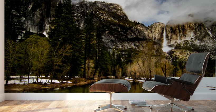 Merced River Bridal Veil Waterfalls  Wall Murals