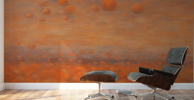 orange orbs beautiful colors Wall Murals