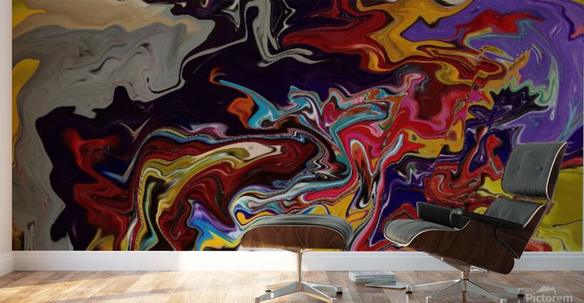 Abstract Painting 9 by Binod Dawadi Wall Murals