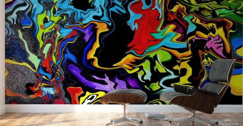 Abstract Painting 4 by Binod Dawadi Wall Murals