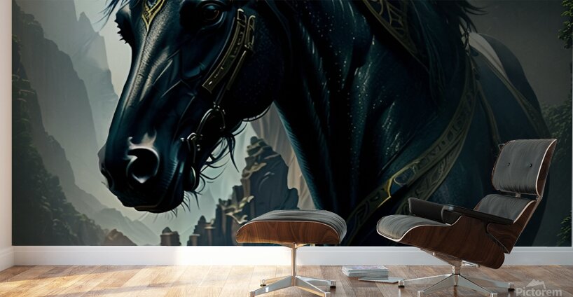 Majestic Black Beauty Wall Murals
