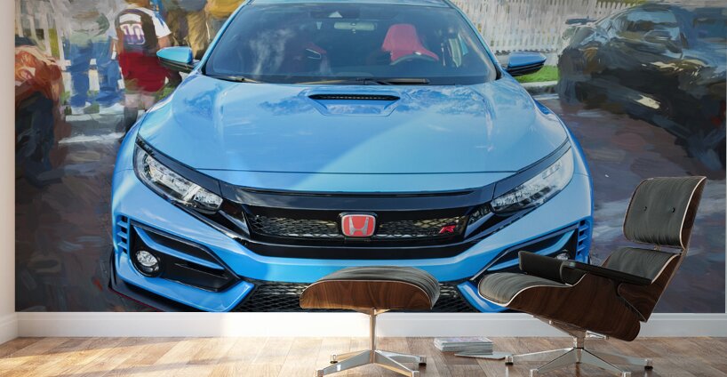 2020 Blue Honda Type R X100 2 Wall Murals