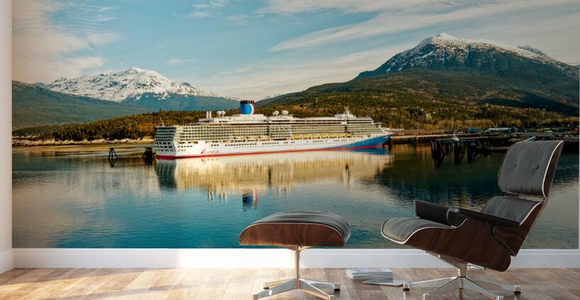 Cruise Ship in Juneau Alaska Wall Murals