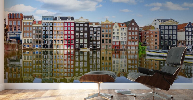 Building Reflections in Amsterdam Wall Murals