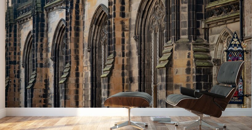 Windows of St Giles Cathedral in Edinburgh Scotland Wall Murals