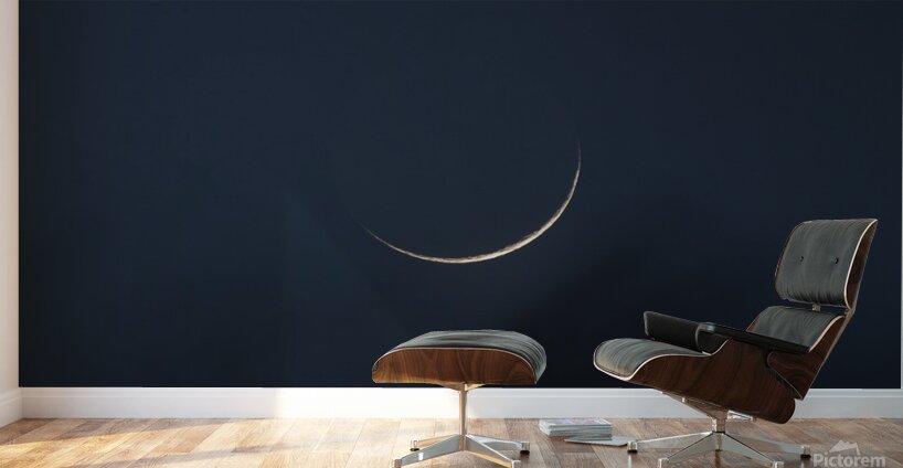 Blue Crescent Moon Wall Murals