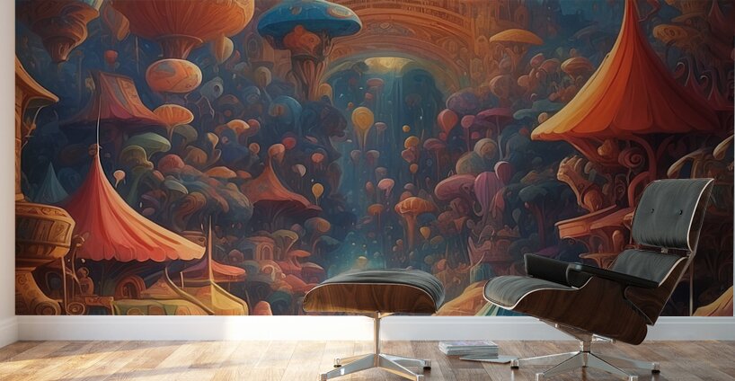 A city of the future Wall Murals