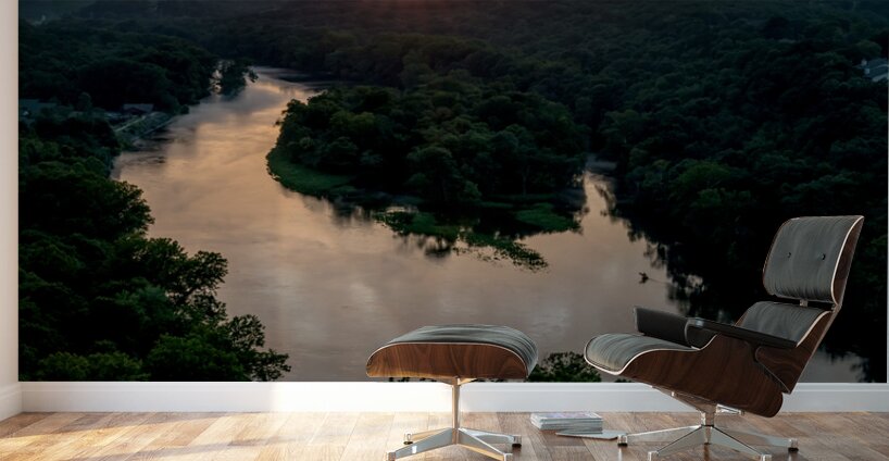 Ball Of Fire Sunset Over Branson Wall Murals