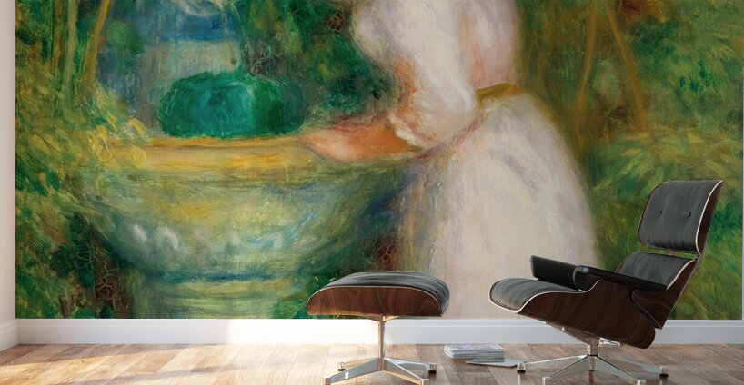 Pierre Auguste Renoir 1841 1919 Jeune Fille Pre  s D une Fontaine 1885 Wall Murals