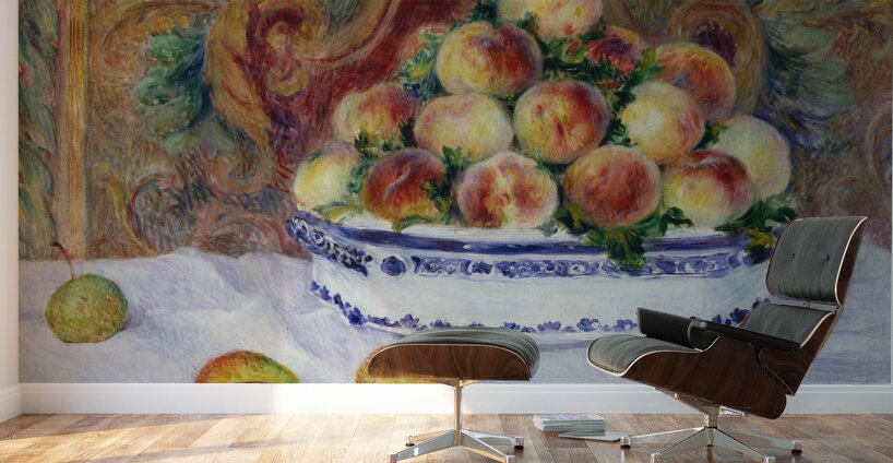 Pierre Auguste Renoir 1841 1919 Still Life with Peaches 1881 Wall Murals