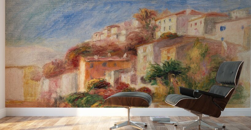 Pierre Auguste Renoir 1841 1919 View from the Garden of the Post Office Cagnes Village vu du jardin de la poste Cagnes 1908 Wall Murals