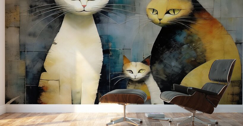 cat family Wall Murals