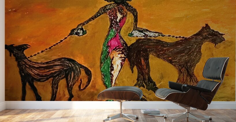 20240310 074137 creature dog walking Wall Murals