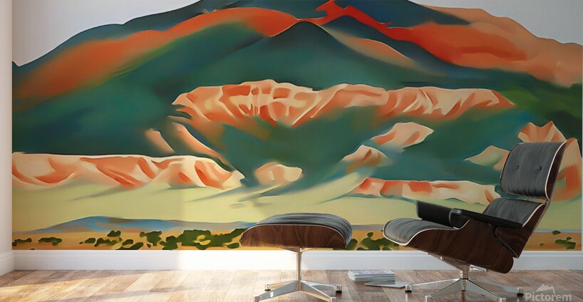 Georgia OKeeffe - Red and Yellow Cliffs Wall Murals