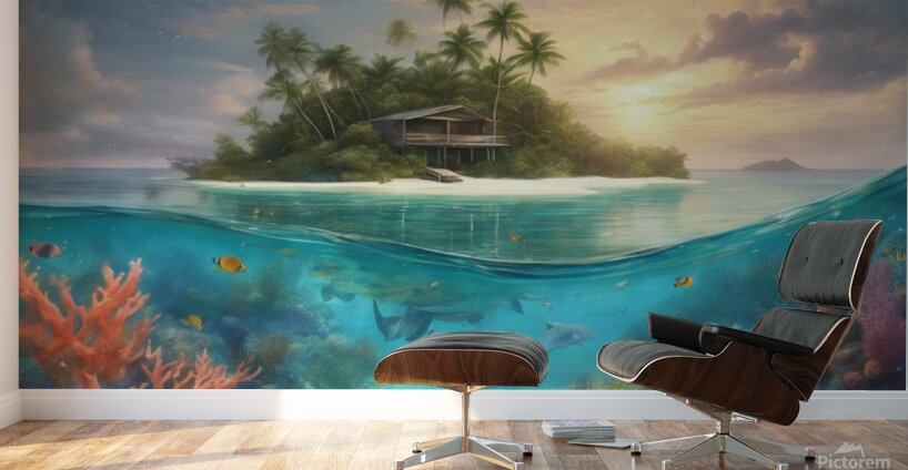 jewel of Tranquility: Discovering the Beauty of Nature in the Maldives Wall Murals
