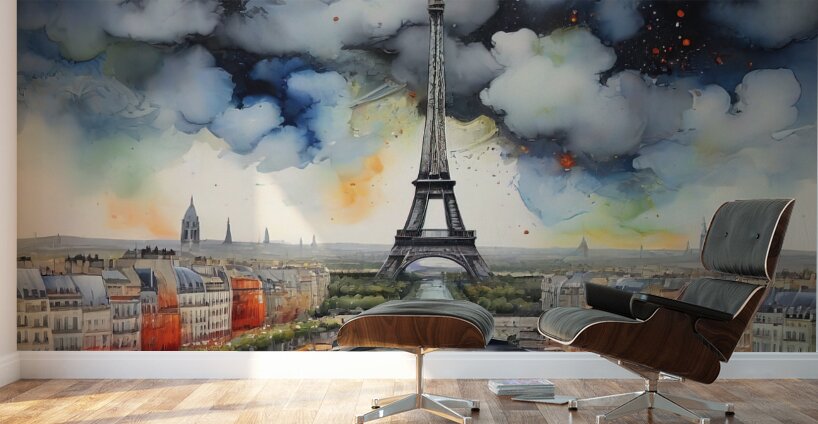 PARIS SKYLINE Wall Murals
