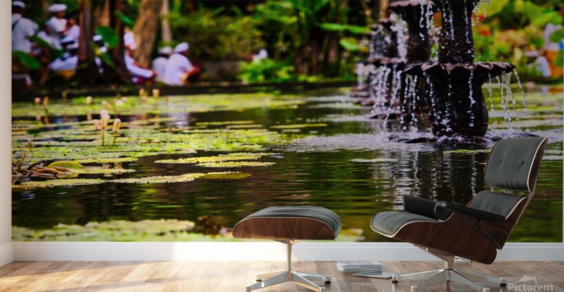 Tranquil Fountain — Bali Gardens Wall Murals